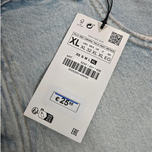 Zara Denim Skirt Effect Sleeveless Crop Top NEW Women's XL - Picture 10 of 12